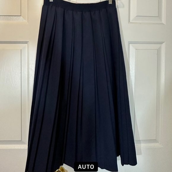Inner visions by ShipNshore vintage navy blue pleated skirt size 16 - Picture 2 of 5